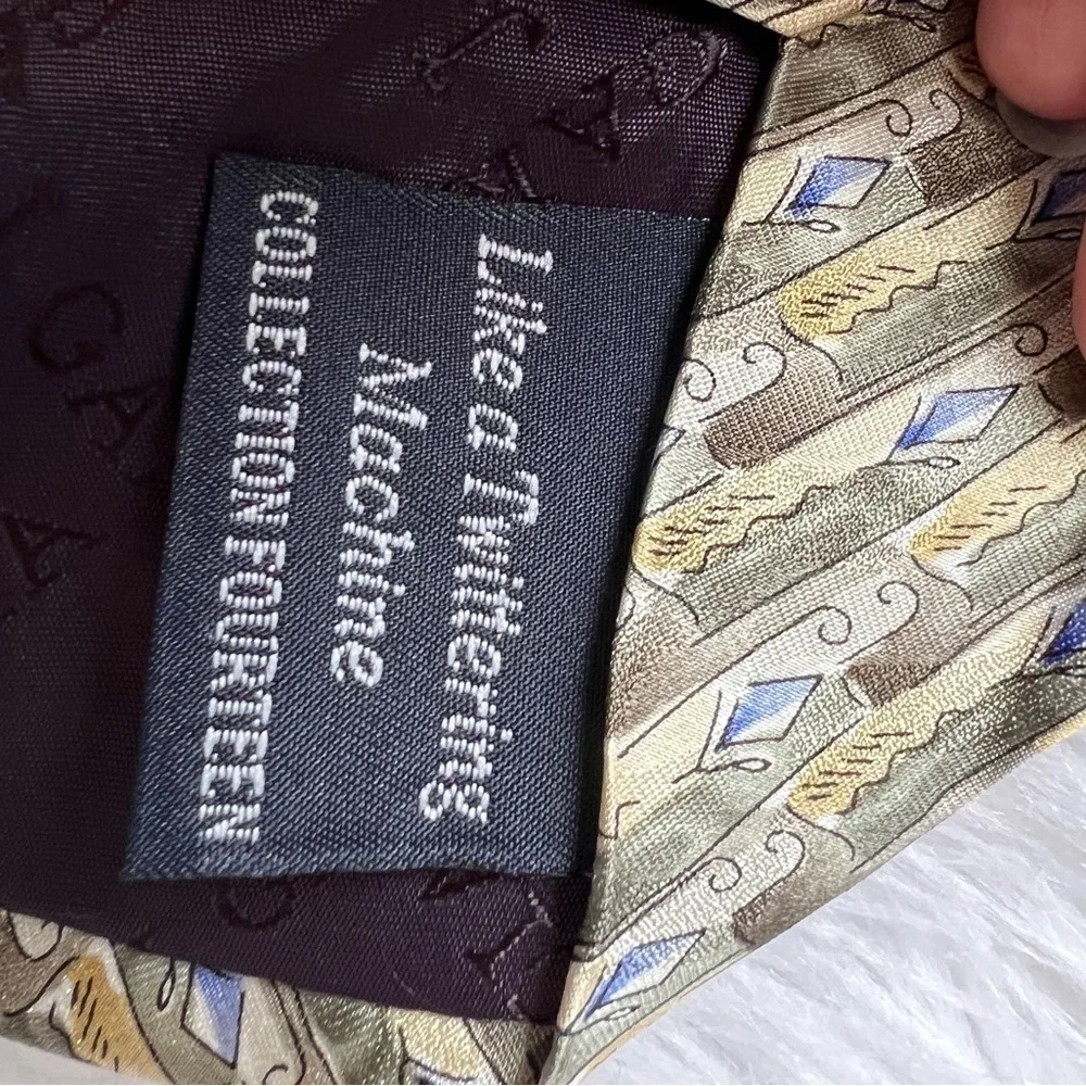 Vintage J. Garcia 1996 Like A Twittering Machine Tie Silk 60”